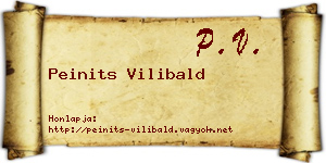 Peinits Vilibald névjegykártya